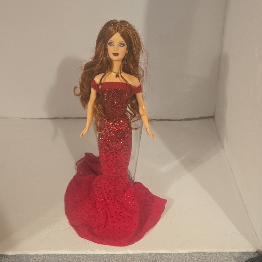 Mattel Doll in Glittering Red Gown